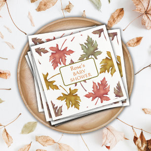 Autumn Foliage Fall Baby Shower Napkin