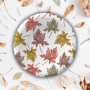 Autumn Foliage Fall Baby Shower  Paper Plate
