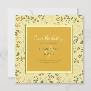 Autumn Foliage Fall Leaves Wedding Save The Date