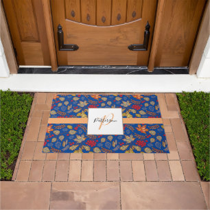 Autumn Foliage Family Name Doormat