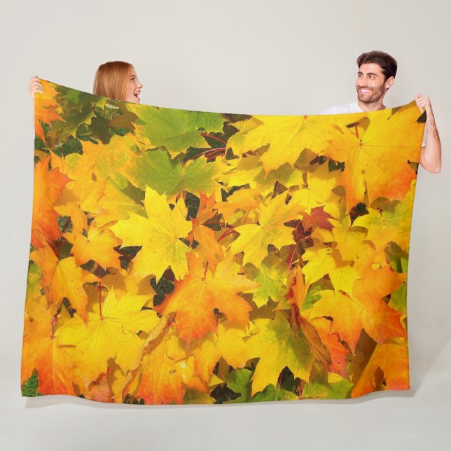 Autumn Foliage Fleece Blanket (In Situ)