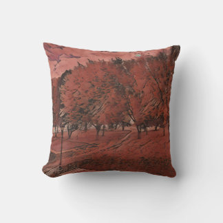 Autumn foliage in the park cushion