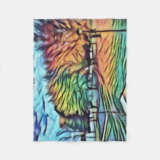 Autumn foliage in the park fleece blanket