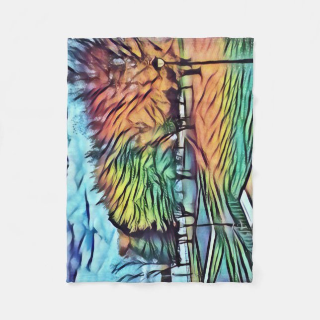 Autumn foliage in the park fleece blanket (Front)