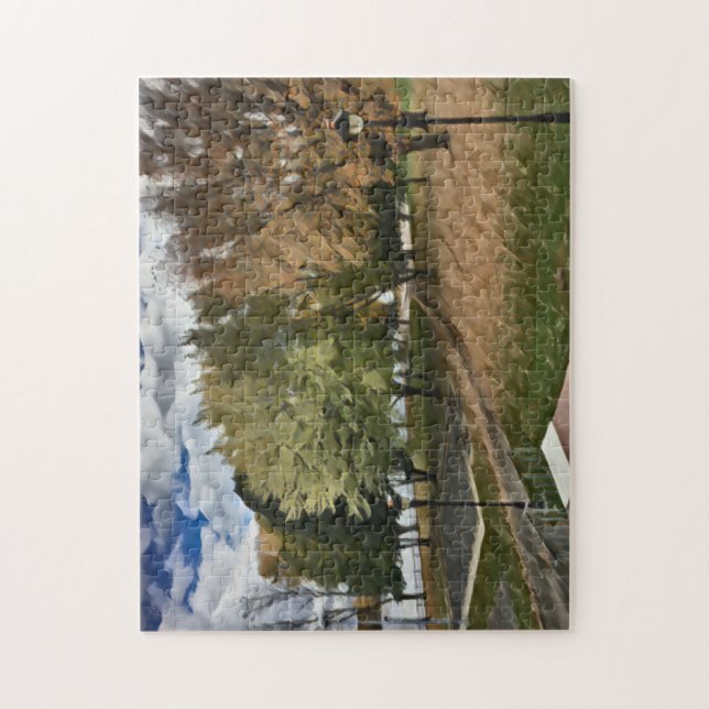 Autumn foliage in the park jigsaw puzzle (Vertical)