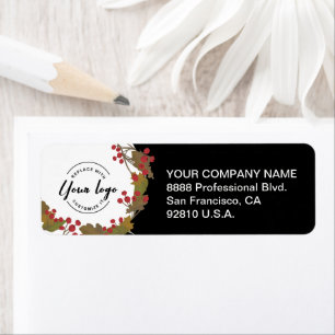 Autumn Foliage Modern Business Logo Return Address Label