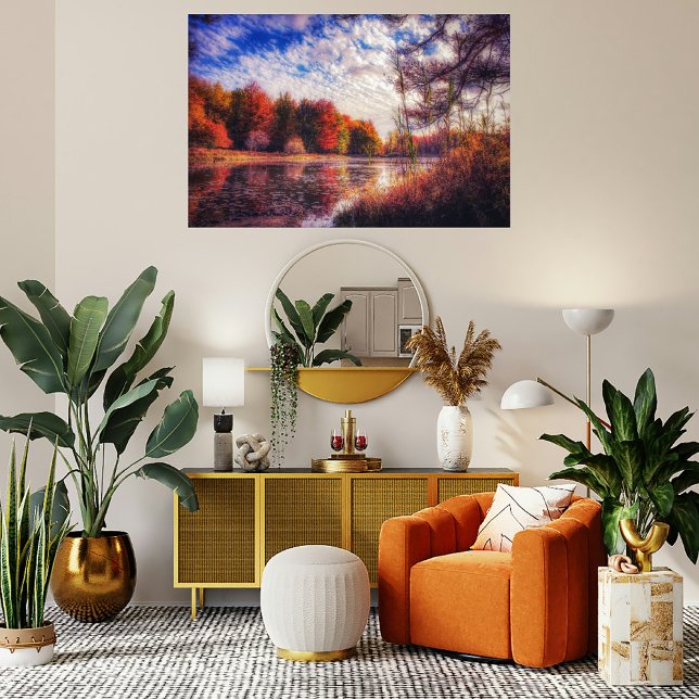 Autumn Foliage New York Lake Photography  Poster (Creator Uploaded)