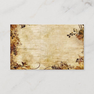 Autumn Foliage on Tan Rustic Card Stock on