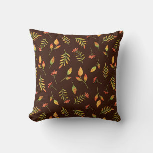 Autumn Foliage Pattern - Rustic Fall Home Decor Cushion