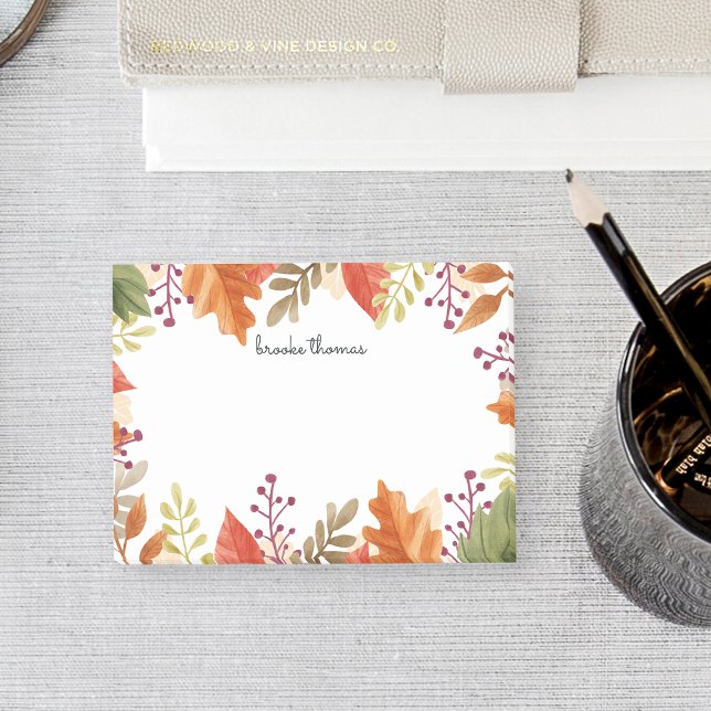 Autumn Foliage Personalised Post-it Notes (Creator Uploaded)