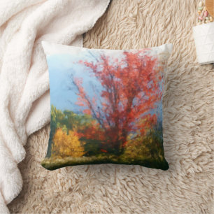 Autumn Foliage Photo Painting Cushion