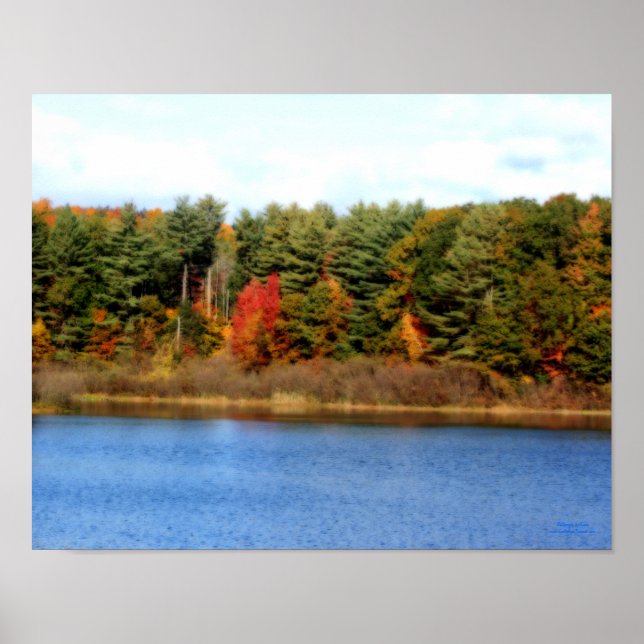 Autumn Foliage Pond Orton Art Poster (Front)
