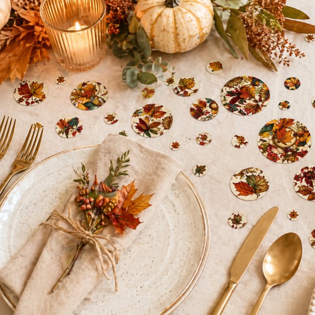Autumn Foliage Thanksgiving Fall Leaves Confetti (Creator Uploaded)