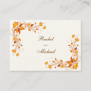 Autumn Foliage Wedding Directions Card