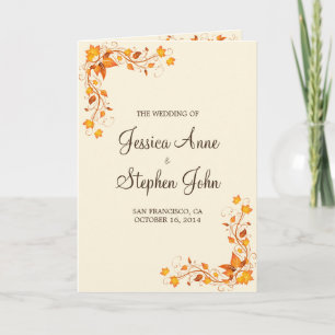 Autumn Foliage Wedding Program