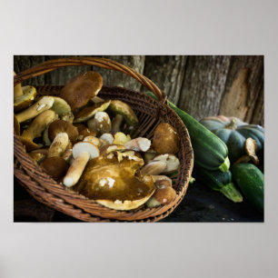 Autumn food still life poster print