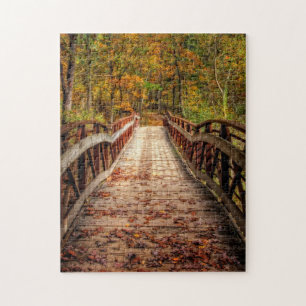 Autumn Foot Bridge Jigsaw Puzzle
