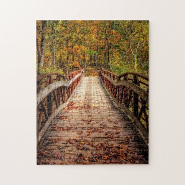 Autumn Foot Bridge Jigsaw Puzzle (Vertical)