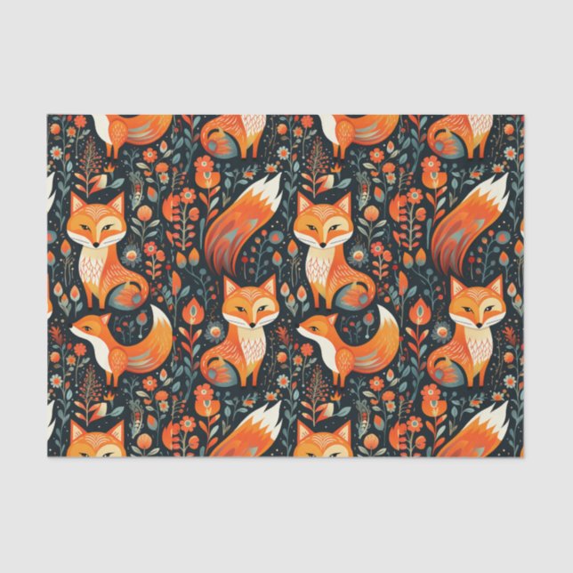 Autumn Forest Animal Fox Decoupage Paper (Front)