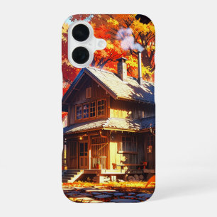 Autumn Forest Cabin iPhone 16 Case