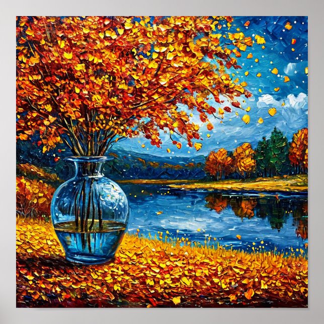 Autumn forest Cosy Fall Landscape Wall Art (Front)