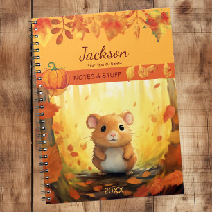 Autumn Forest Cute Hamster Notebook