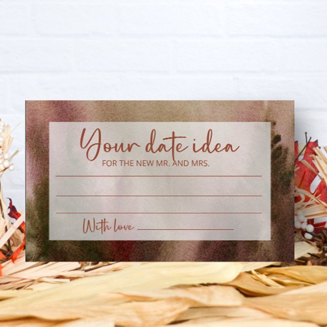Autumn Forest Date night ideas. Date jar Enclosure Card (Creator Uploaded)