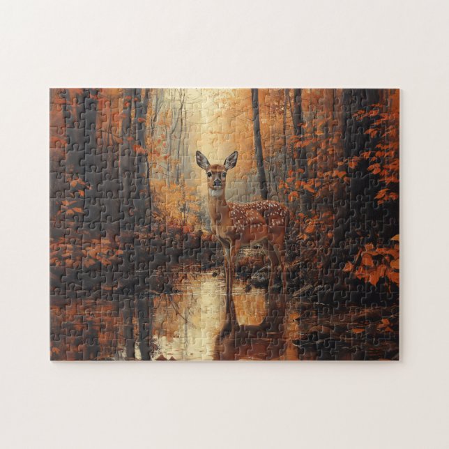 Autumn Forest Deer Jigsaw Puzzle (Horizontal)