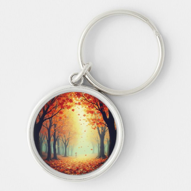 Autumn forest fairy keychain (Front)