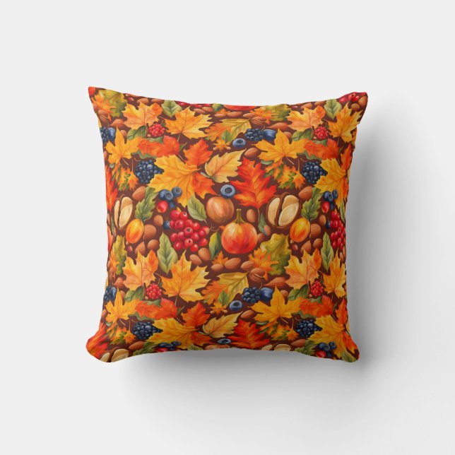 Autumn Forest Harvest Cushion (Front)