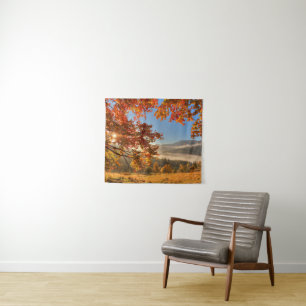 Autumn Forest in the Mountains Tapestry