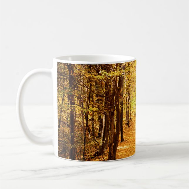 Autumn forest landscape coffee mug (Left)
