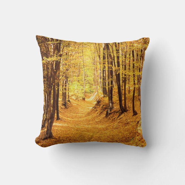 Autumn forest landscape cushion (Front)