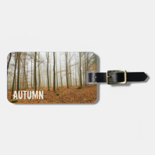 Autumn Forest Mist and Fog Fall Season gift Luggage Tag