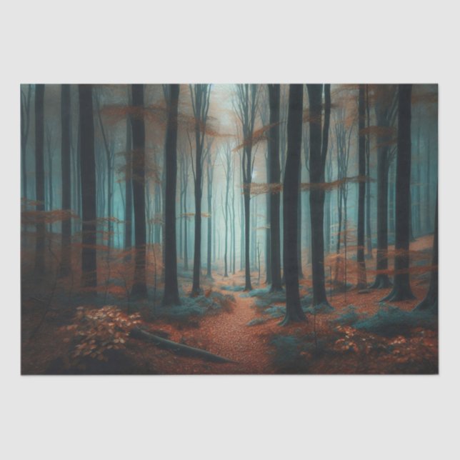 Autumn Forest Moody Woods Decoupage Tissue Paper (Front)