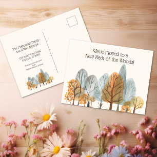 Autumn Forest New Neck of the Woods We've Moved Postcard