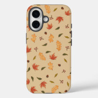 Autumn Forest Pattern iPhone Case – Maple Leaves,