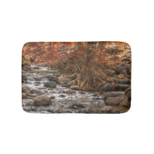 AUTUMN FOREST RIVER SEDONA ARIZONA BATH MAT