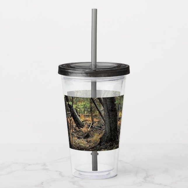 Autumn forest scene              acrylic tumbler (Front)