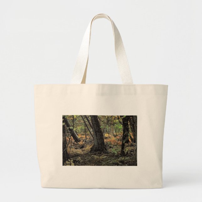 Autumn forest scene              large tote bag (Front)