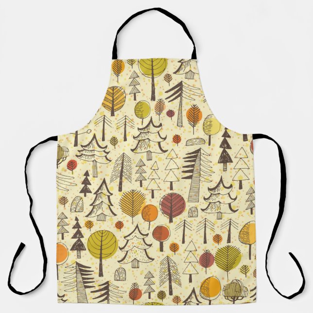 Autumn Forest: Seamless Graphic Pattern. Apron (Front)