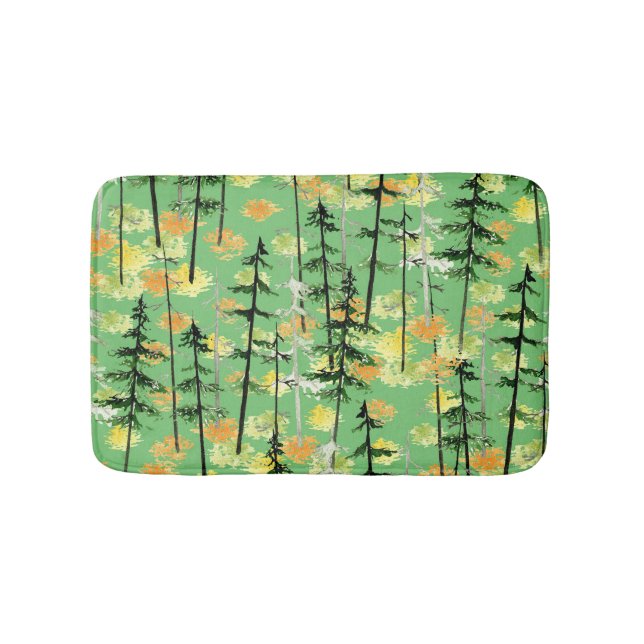 Autumn Forest: Seamless Natural Beauty Bath Mat (Front)