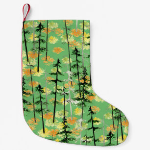 Autumn Forest: Seamless Natural Beauty Small Christmas Stocking