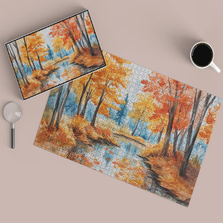 Autumn Forest Stream Puzzle