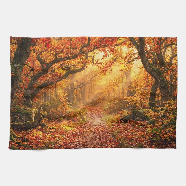 Autumn Forest Tea Towel (Horizontal)