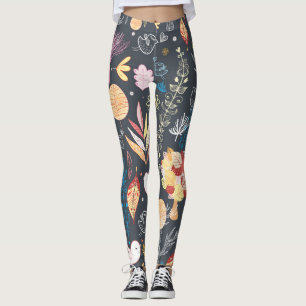 Autumn Forest: Textured Seasonal Beauty. Leggings