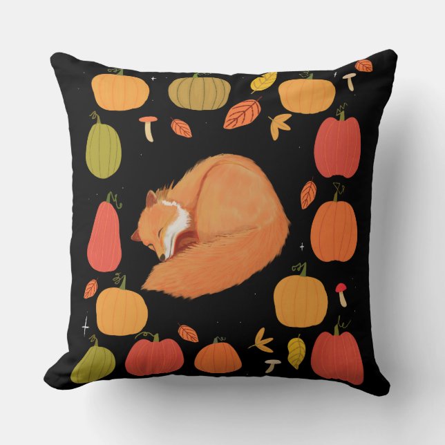 Autumn fox Acrylic Keychain Cushion (Front)