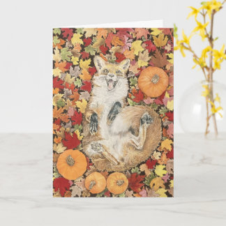 Autumn Fox Blank Card