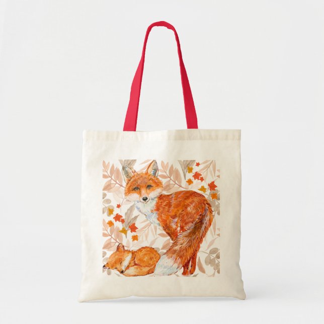 Autumn Fox Recyclable Tote Bag (Front)