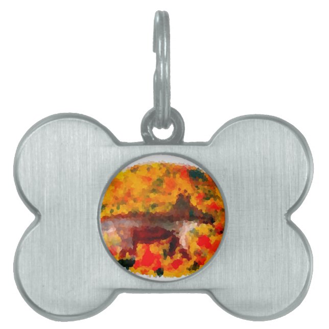 Autumn Fox Wild Animal Pet Tag (Front)